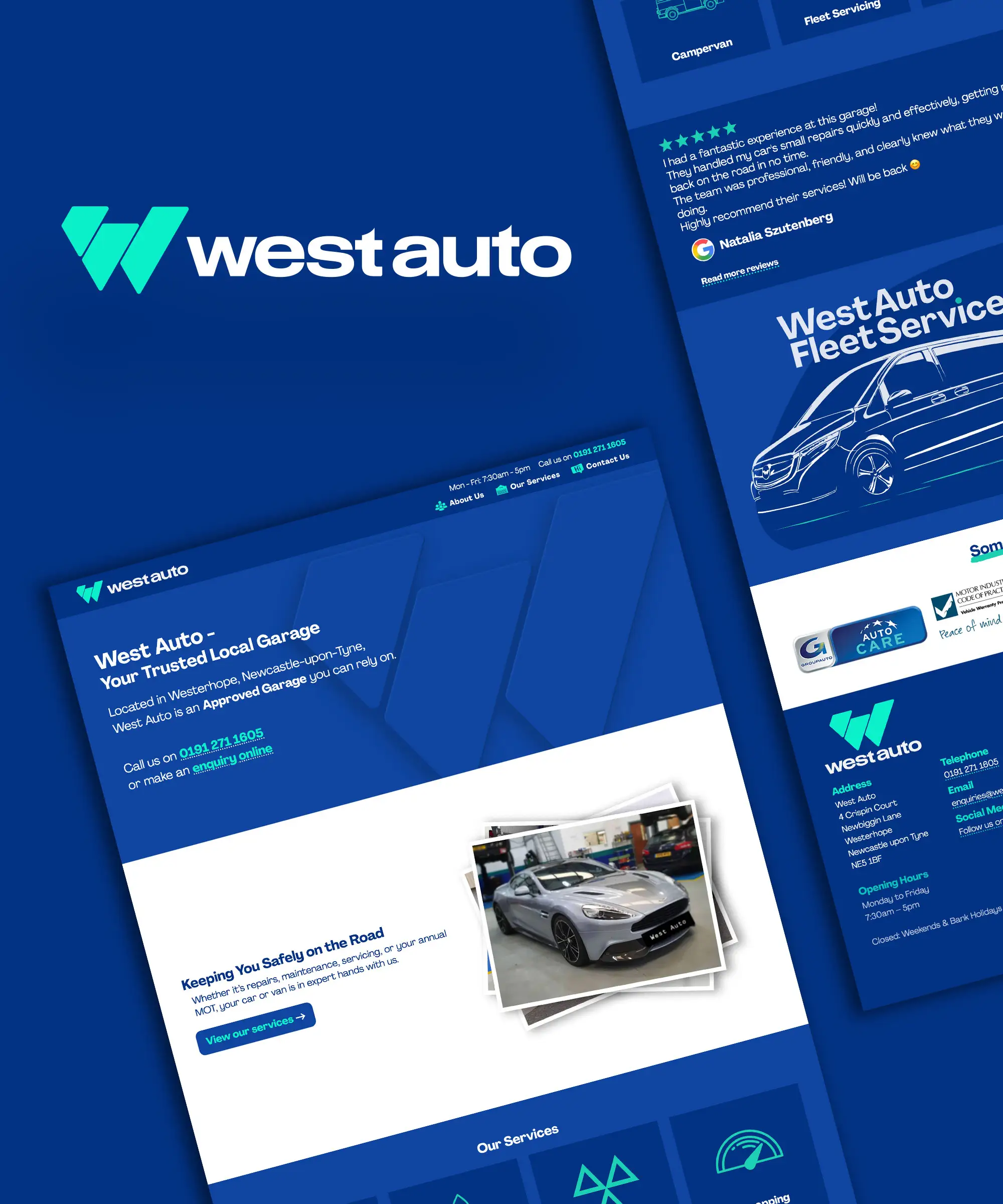 West Auto web design Newcastle